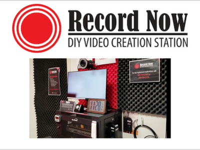 Record Now equipment set-up in studio room.