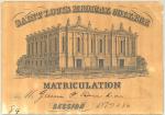 Brown colored medical ticket with black lettering dated 1879-1880.