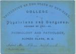 Blue colored medical ticket with black lettering dated 1847-1848.