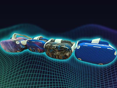 4 Meta VR Headsets against cyberspace backdrop