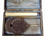 Ophthalmoscope with a set of rotating correction lenses, circa 1852