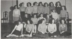 Black-and-white group photo of the women in the sophomore Classical Club at Mississippi State College for Women in 1947.