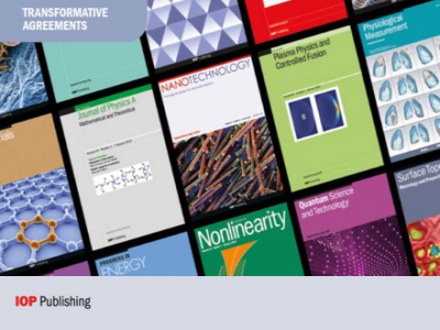 IOP Publishing Transformative Agreements for array of journal covers