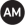 Anatomical Models Map Icon - White capital letters A and M in black circle