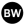 Bicycle Desk Map Icon - White capital B and W in black circle