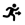 Emergency Exit Map Icon - Cartoon man running with an arrow pointing out.