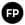 Food Pantry Map Icon - White capital F and P in black circle