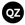Quiet Zone Map Icon - White capital Q and Z in black circle