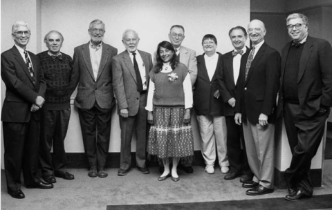 Group of the men and women awarded the 1996 Career Teaching Scholars Award.