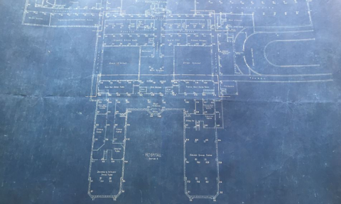 Blue prints for the Colorado General Hospital, which eventually became the School of Medicine