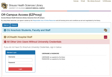 Screenshot of All Other Univ Users without University Credentials login screen.