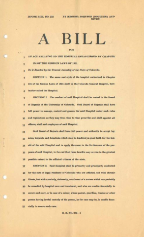 House Bill No. 232 - Dr. Meader's Bill