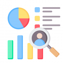 Pie chart and bar graph representations