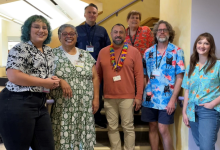 Access Services department members: Hailey Farmer, Tina Moser, Douglas Stehle, David Martinez, Lynn Triefus, Andrew Gagnon, Toni Howes
