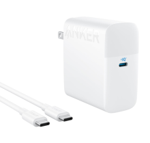 Anker USB-C charger showing port and plug ends