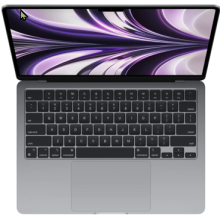 MacBook Pro laptop open showing screen and keyboard