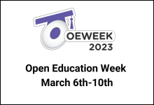 Open Education Week Logo with dates March 6th - 10th.