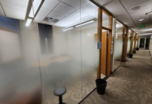 Strauss Library study rooms with newly tint windows