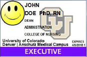 CU Anschutz executive badge